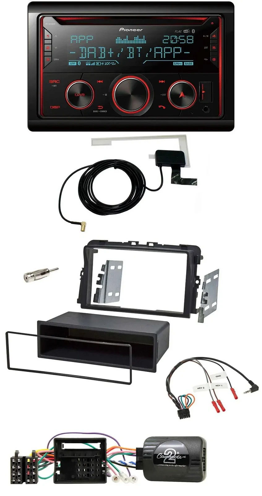 Автомагнитола для Opel Vivaro 2011–2015 Pioneer 2DIN, DAB, USB, CD, Bluetooth