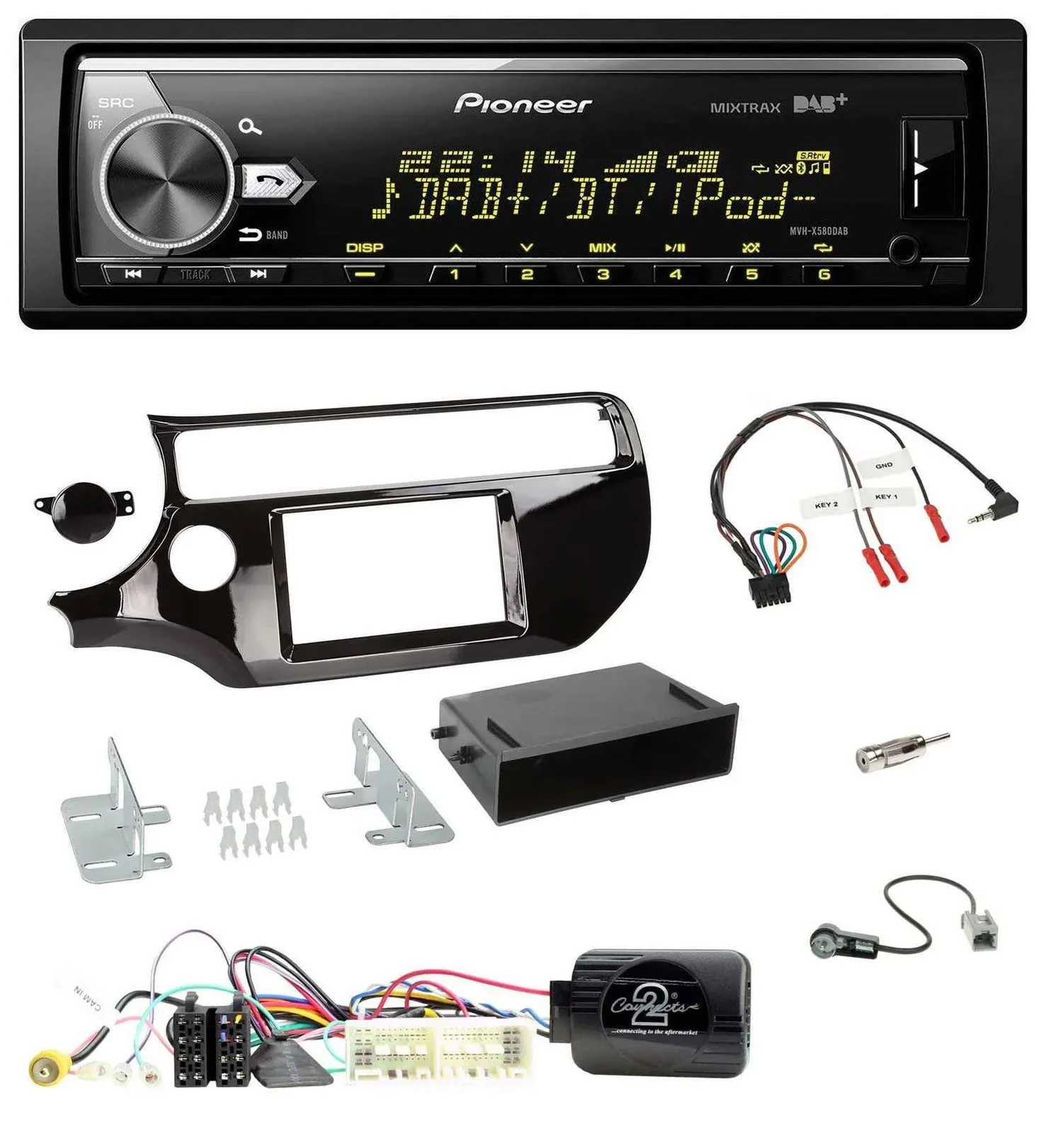 Pioneer Bluetooth USB DAB Lenkrad Autoradio für Kia Rio UB Facelift 2017-2023 pi