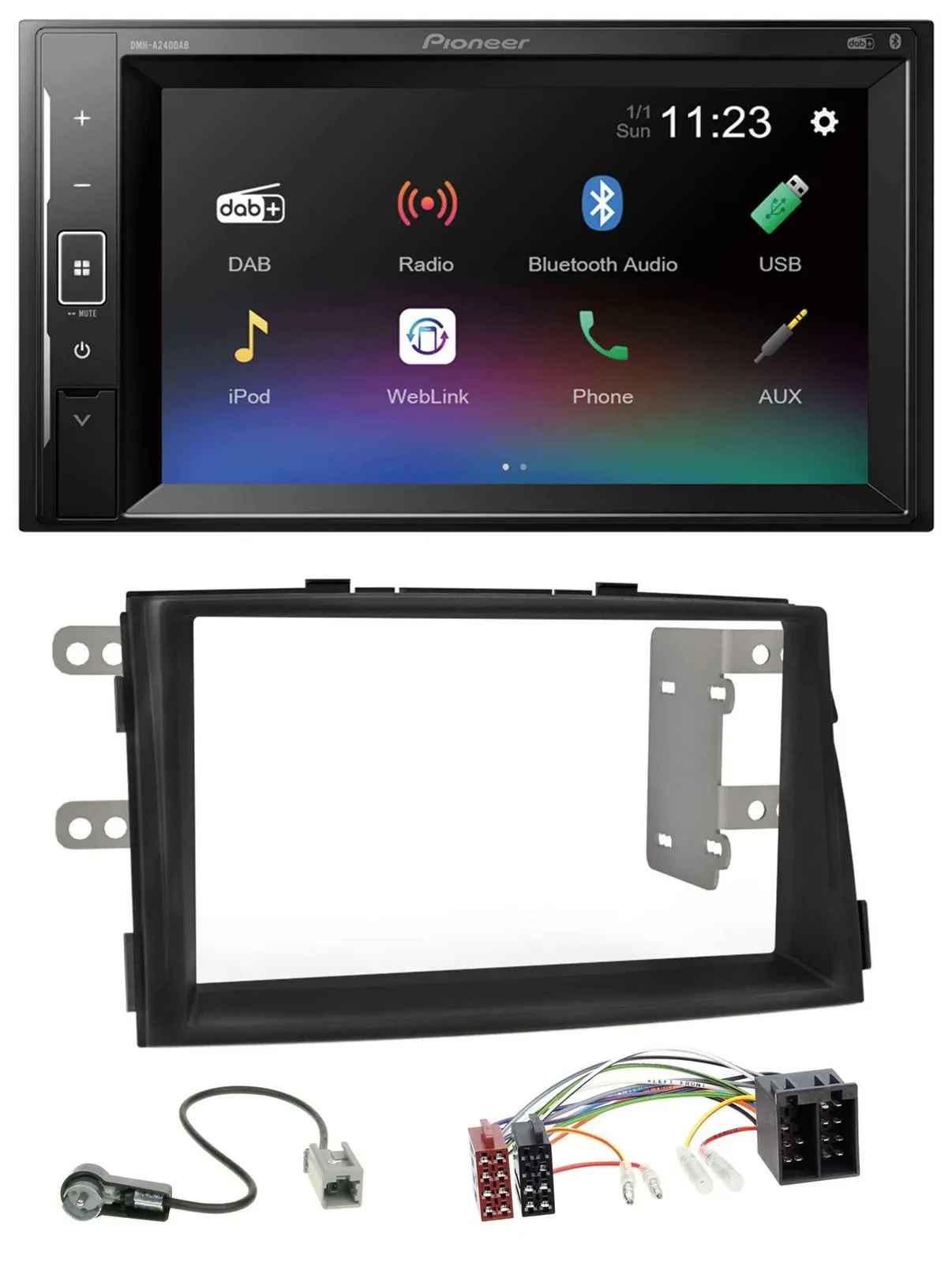 Pioneer DAB MP3 2DIN Bluetooth USB Autoradio für Kia Sorento II XM 2009-2012