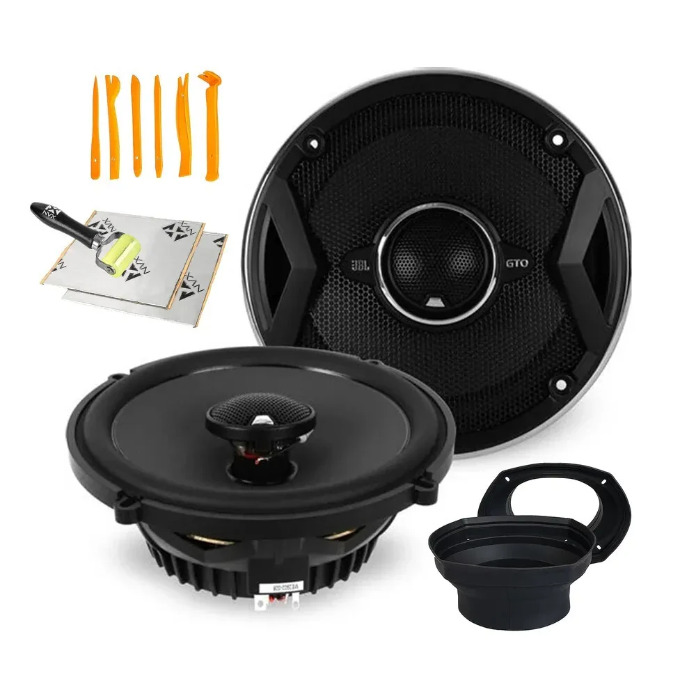 JBL GTO629 120W 6.5" 2-Way Coaxial Speakers w/ NVX Install Kit