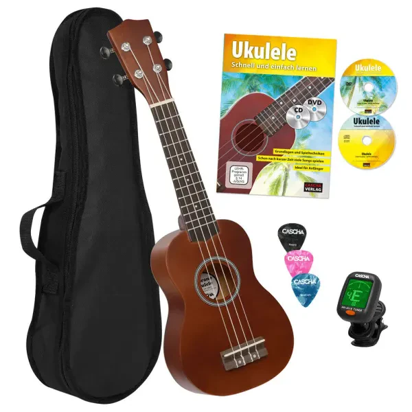CASCHA HH 3956 Multilingual Sopran Ukulele Set