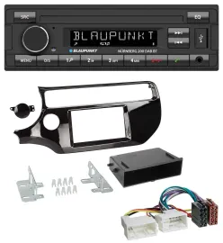 Blaupunkt USB DAB MP3 Bluetooth Autoradio für Kia Rio UB ab 2015 piano-schwarz