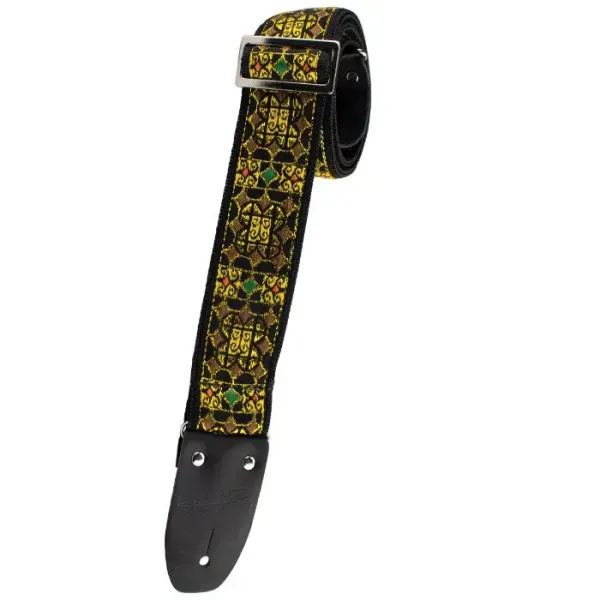 Henry Heller 2" Wide Woven Adjustable Jacquard Guitar Strap, Art Deco HJQ2-28