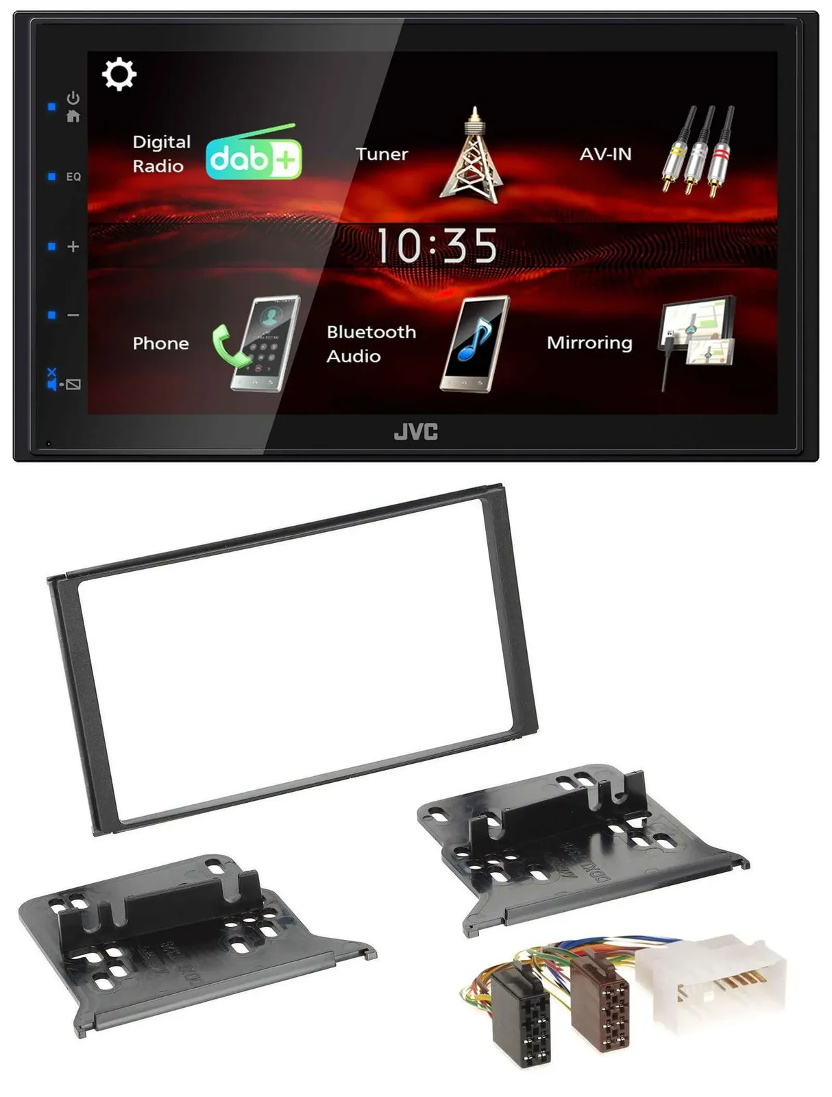 JVC USB Bluetooth MP3 DAB 2DIN Autoradio für Kia Sorento BL 2006-2009