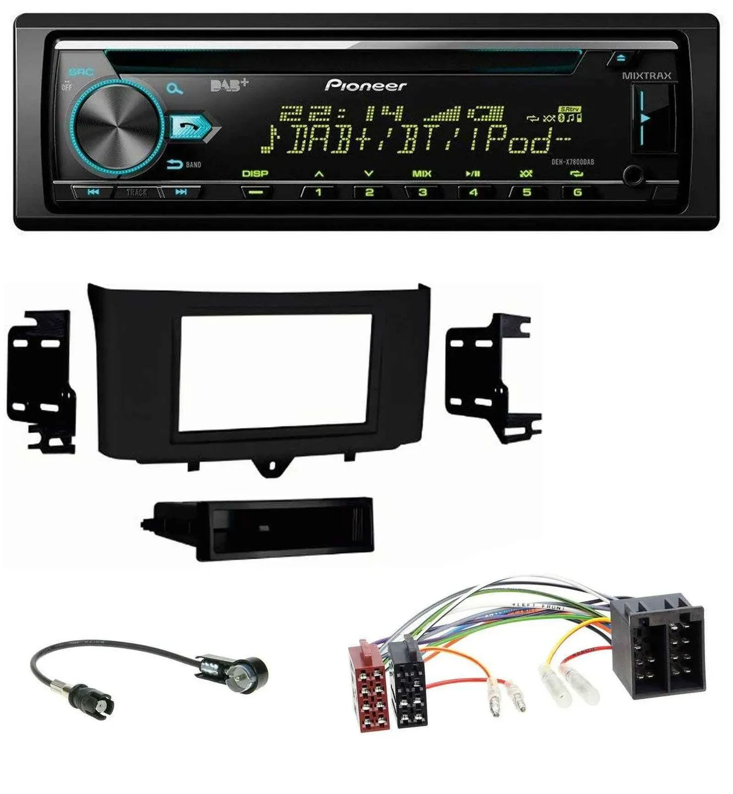 Pioneer DAB MP3 CD USB Bluetooth Autoradio für Smart ForTwo (2010-2015)