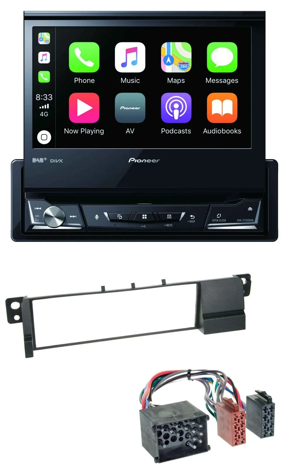 Pioneer DVD Bluetooth DAB USB MP3 Autoradio für BMW 3er E46 (Rundpin, ab 1998)