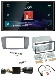 JVC USB Bluetooth 2DIN DAB Lenkrad Autoradio für Seat Ibiza ab 08 conemaragrau