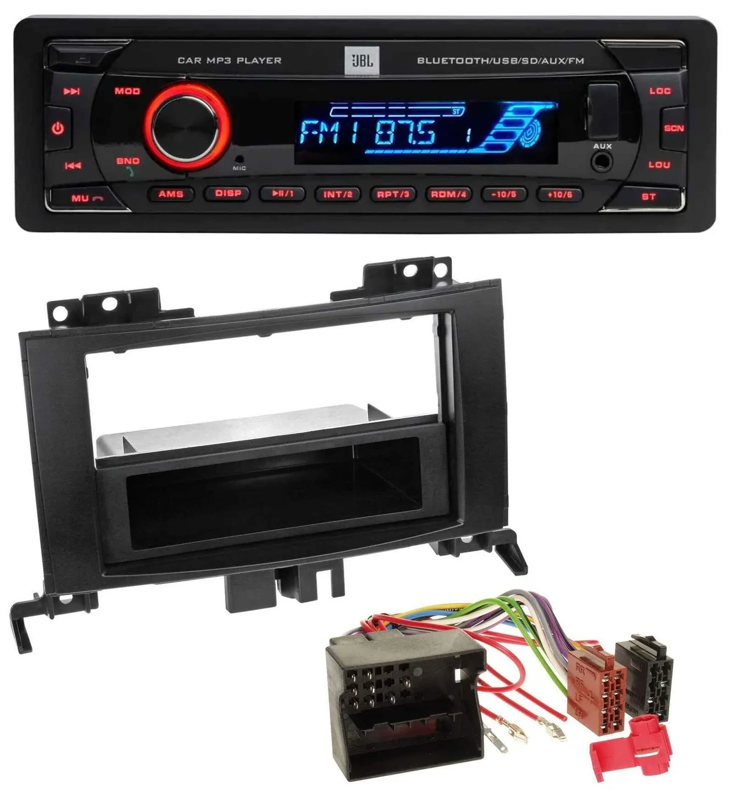 JBL AUX MP3 USB Bluetooth SD Autoradio für Mercedes Sprinter ab 06 schwarz