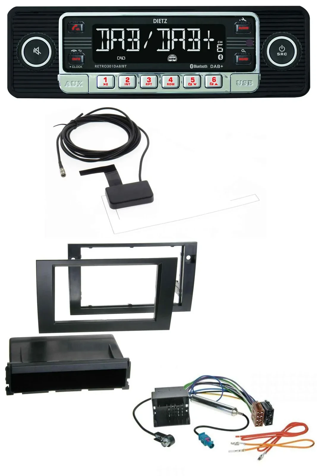 Dietz DAB Bluetooth USB MP3 Autoradio für Audi A4 01-08 B6 B7 Symphony Quadlock