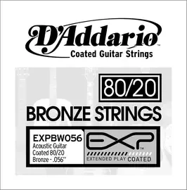 Струна одиночная D'Addario EXPBW056 EXP 80/20 Bronze 056