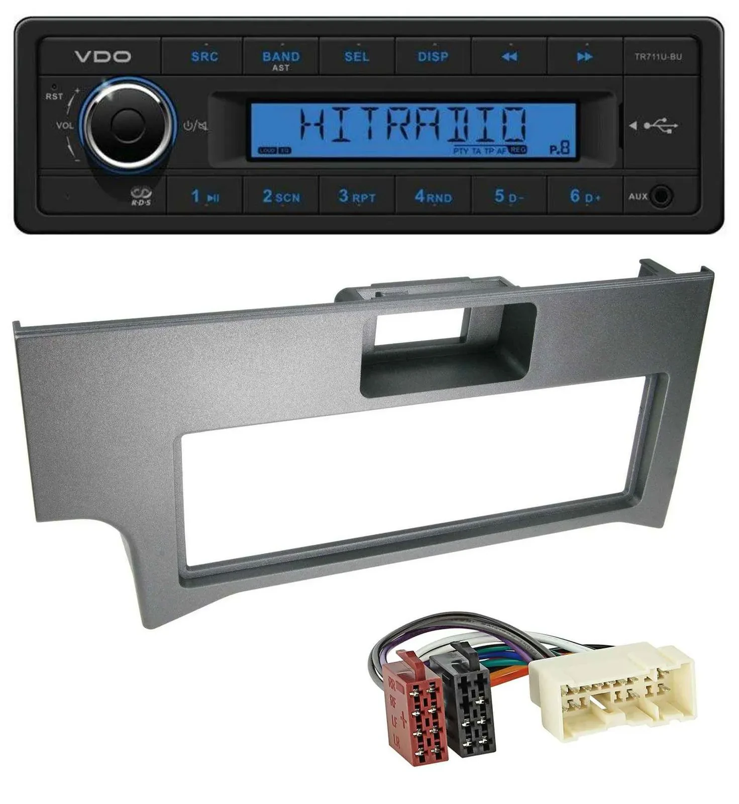 VDO AUX 1DIN MP3 USB Autoradio für Nissan Primera P11-144 Facelift 1999-2002