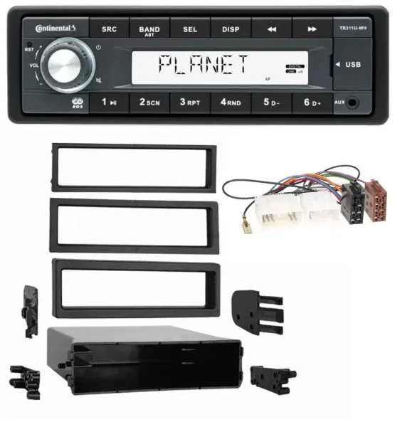 Continental USB MP3 AUX 1DIN Autoradio für Mazda 929 (1973-1995)