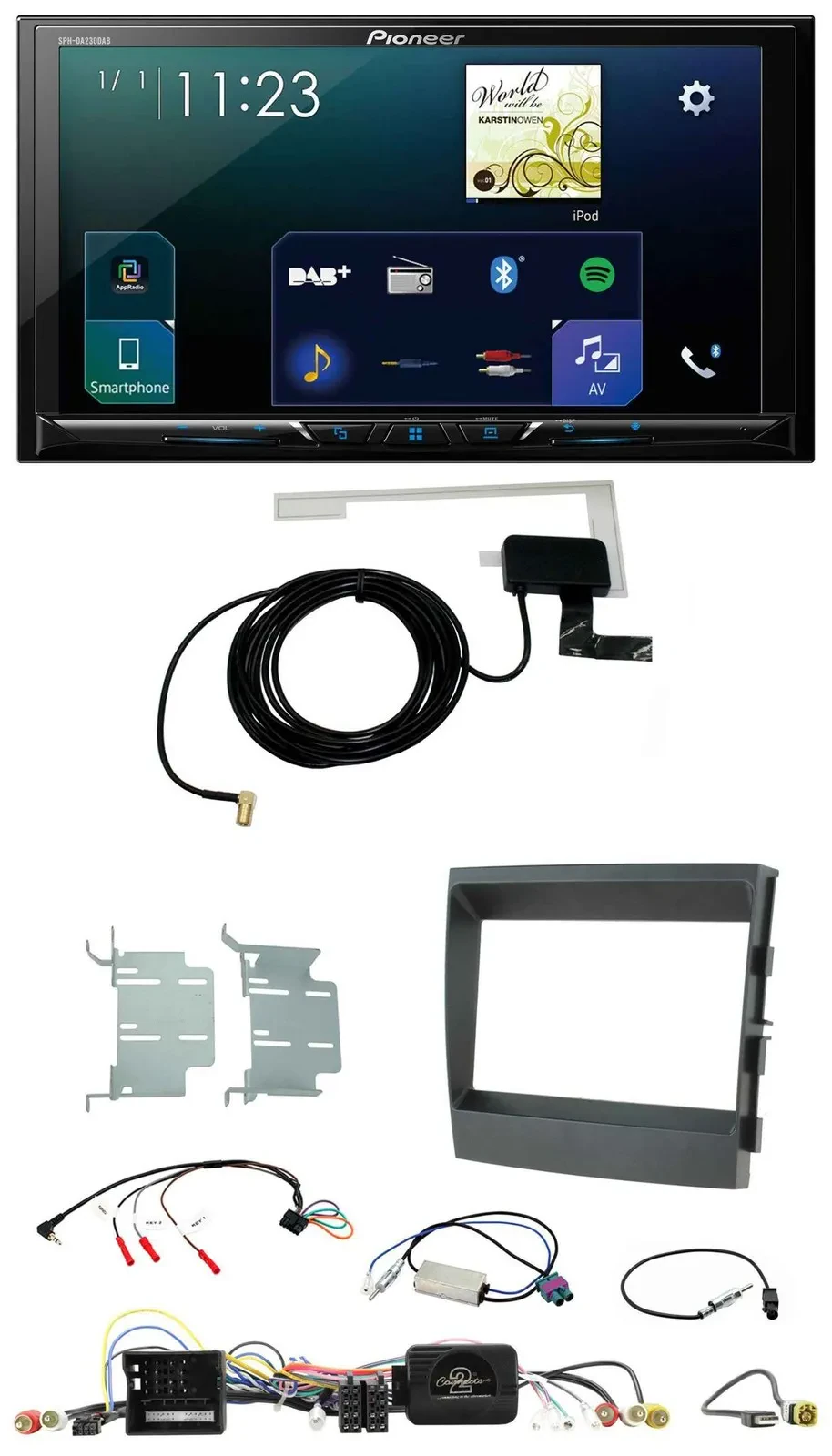 Pioneer 2DIN DAB USB Lenkrad Bluetooth Autoradio für Porsche Panamera 2009-2016