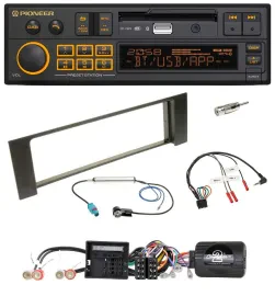 Pioneer DAB Lenkrad USB Bluetooth Autoradio für Audi A4 00-04 B6 Quadlock Fakra