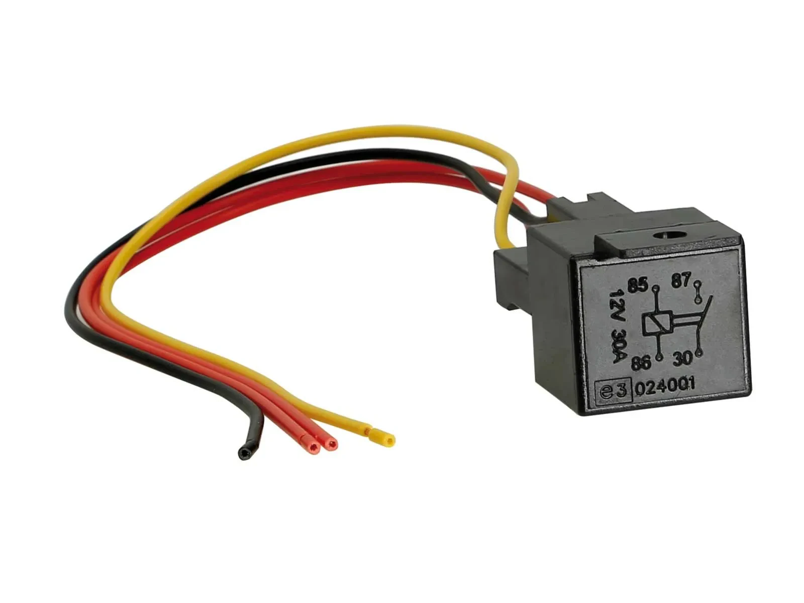 ACV Schließerrelais 12V /30A max. Stecksockel Kabel 30cm lose 30.3510-01