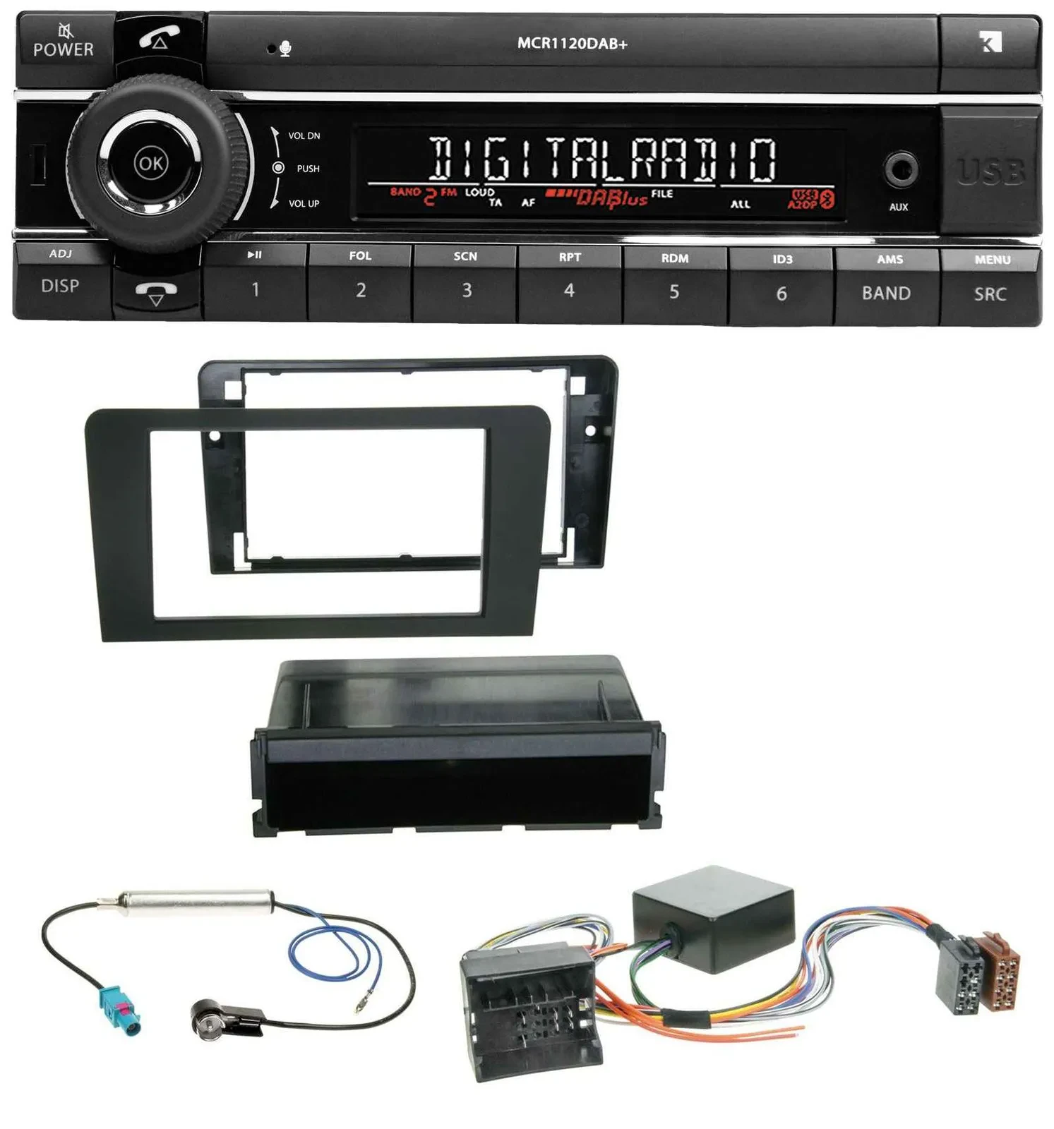 Kienzle Bluetooth MP3 USB DAB Autoradio für Audi A3 8P 06-12 Symphony Infinity A