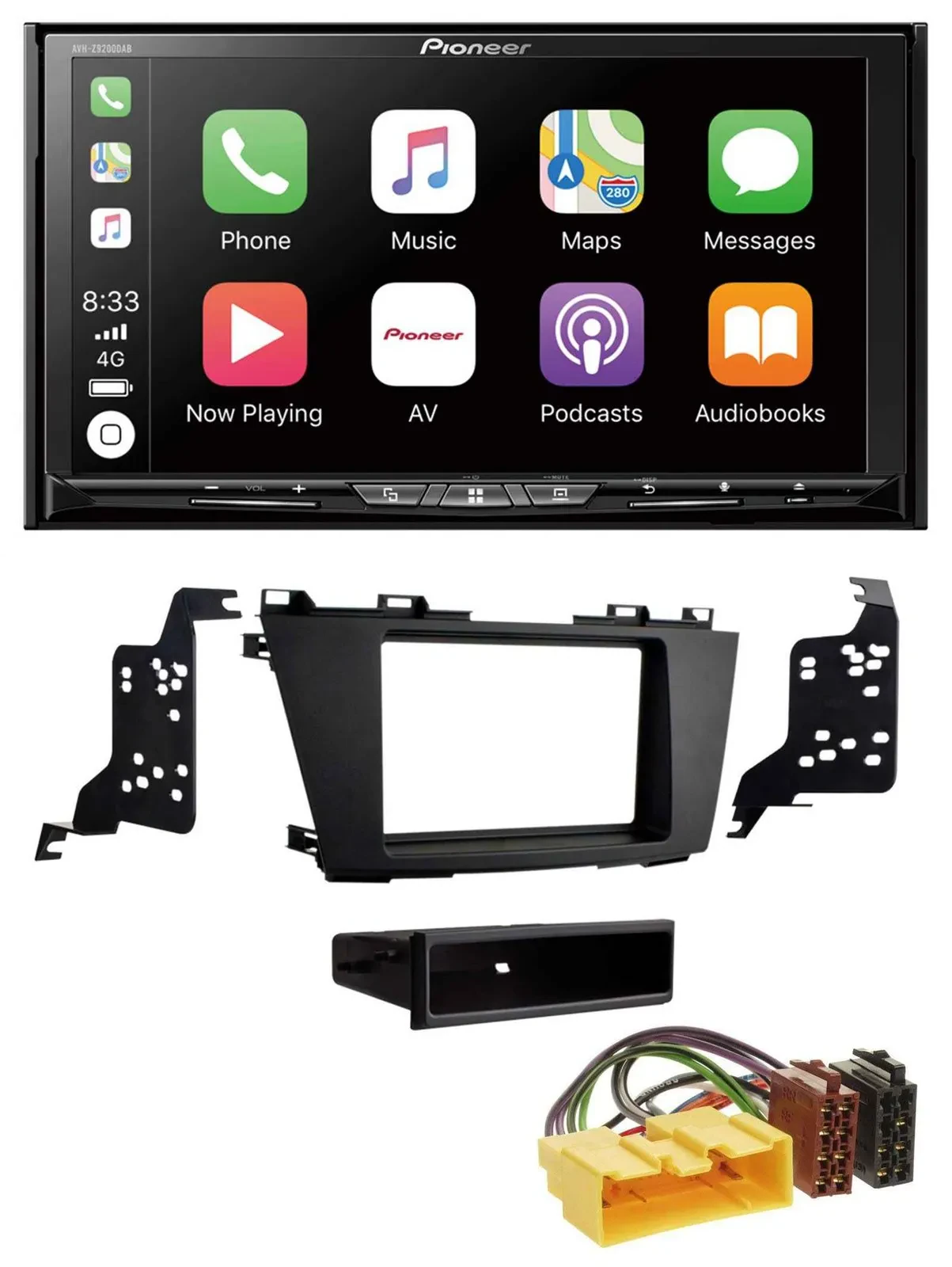 Pioneer 2DIN MP3 USB DAB DVD Bluetooth Autoradio für Mazda 5 (CR, ab 2010)