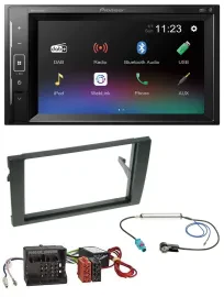Pioneer DAB MP3 2DIN Bluetooth USB Autoradio für Audi A4 B7 04-08 Aktivsystem MO