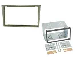 Einbaurahmen Set Doppel DIN Autoradio für Opel Astra H Corsa D Zafira B satin-st