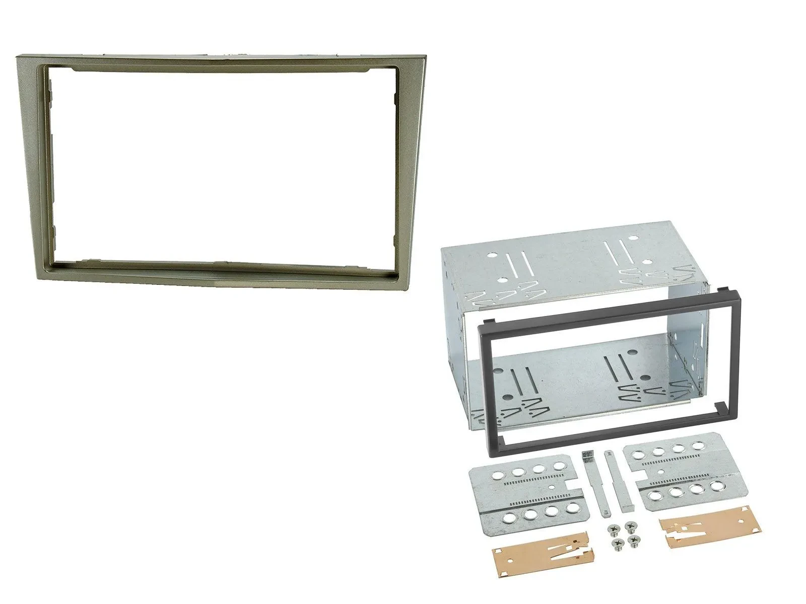 Einbaurahmen Set Doppel DIN Autoradio für Opel Astra H Corsa D Zafira B satin-st