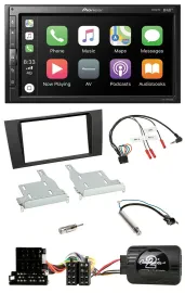 Pioneer USB Lenkrad DAB 2DIN Bluetooth Autoradio für Audi A4 1999-2001