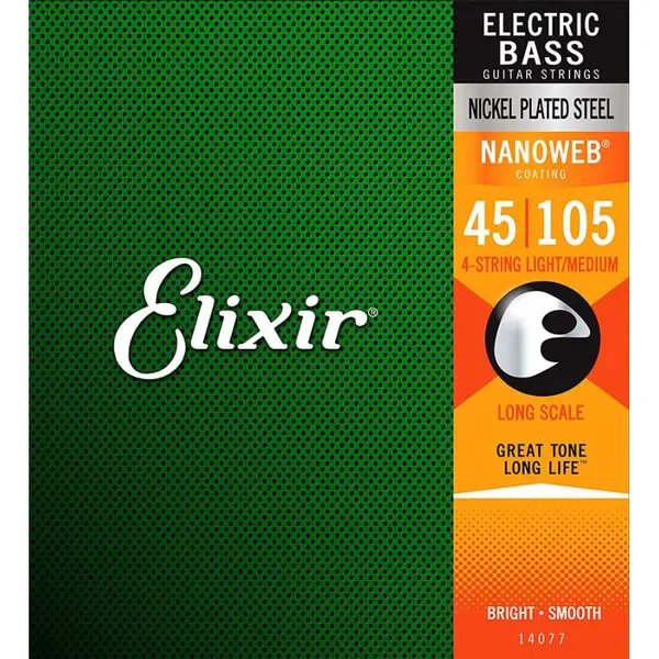 Струны для бас-гитары Elixir 14077 45-105