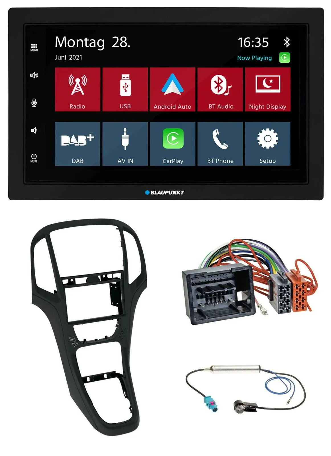Blaupunkt MP3 Bluetooth DAB 2DIN USB Autoradio für Opel Astra J ab 12/09 Perlsch