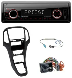 Blaupunkt SD USB 1DIN MP3 AUX Autoradio für Opel Astra J ab 2009 Perl schwarz