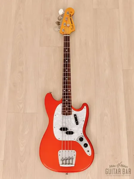 Бас-гитара Fender Mustang Bass MB98-70SD P Fiesta Red w/gigbag Japan 2006