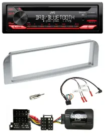 JVC CD DAB USB Bluetooth Lenkrad Autoradio für Alfa 147 GT silbergrau