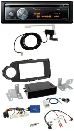 Pioneer Bluetooth DAB Lenkrad USB CD Autoradio für Toyota Yaris ab 2014 schwarz
