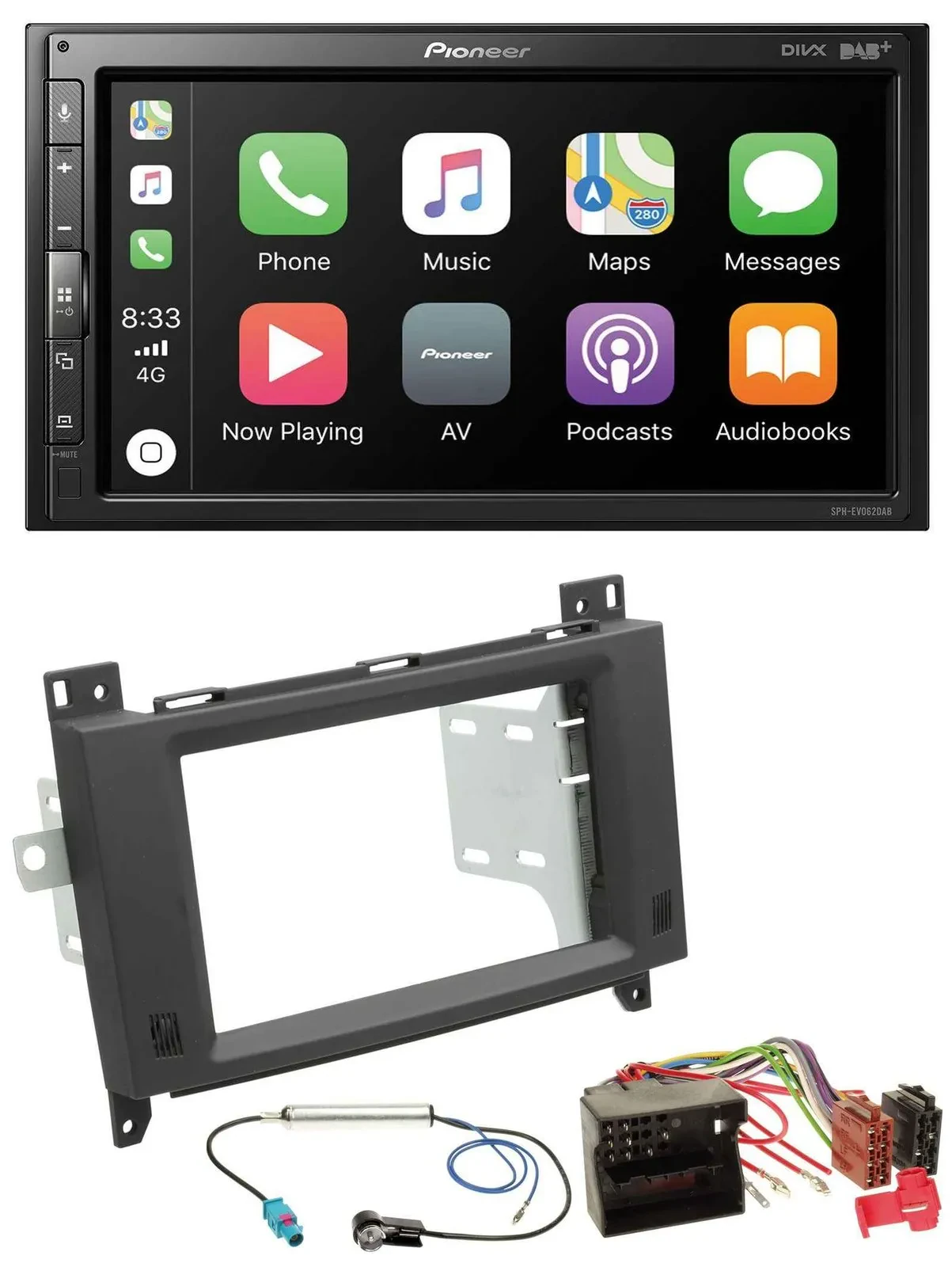 Pioneer USB MP3 DAB 2DIN Bluetooth Autoradio für Mercedes Vito Viano 06-14 Rubbe