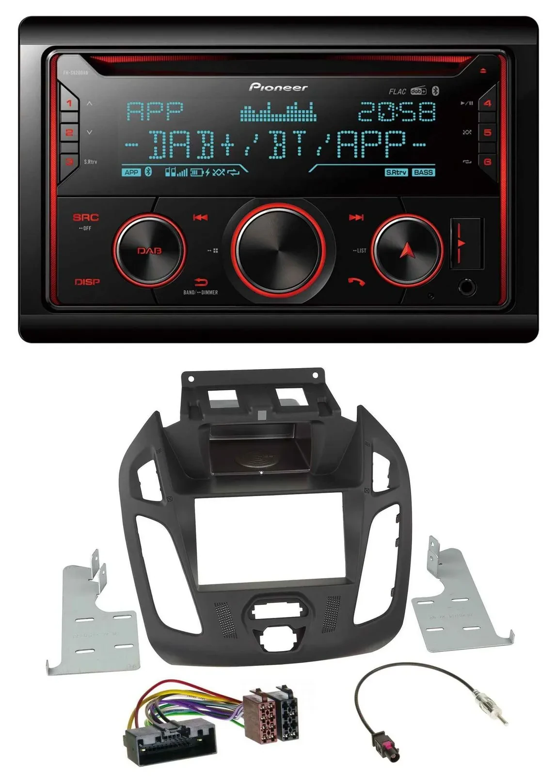 Pioneer 2DIN DAB MP3 Bluetooth USB CD Autoradio für Ford Transit 12-18 ohne Disp