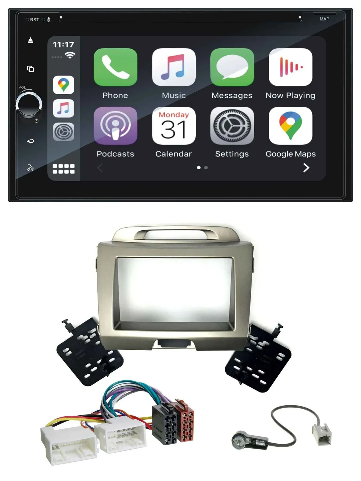 Blaupunkt 2DIN Bluetooth DAB USB DVD MP3 Autoradio für Kia Sportage 3 SL 10-15 s