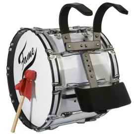 Prof. Marching BassDrum 22"x14" Weiß Birkenholz Tragegestell Leicht Kraftvoller