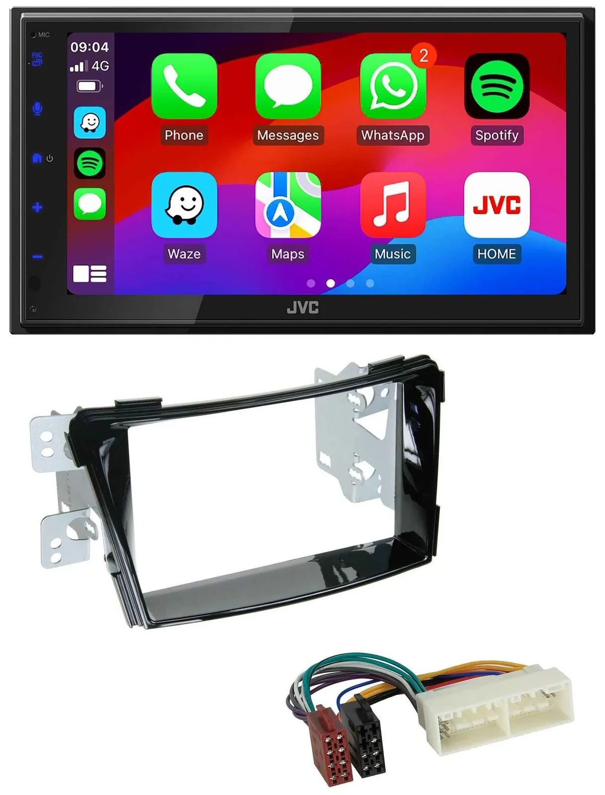 JVC Bluetooth USB MP3 2DIN DAB Autoradio für Hyundai i40 ab 2016 Typ VF Klavierl