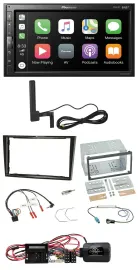 Pioneer USB 2DIN Bluetooth DAB Lenkrad Autoradio für Opel Corsa D Klavierlack 09