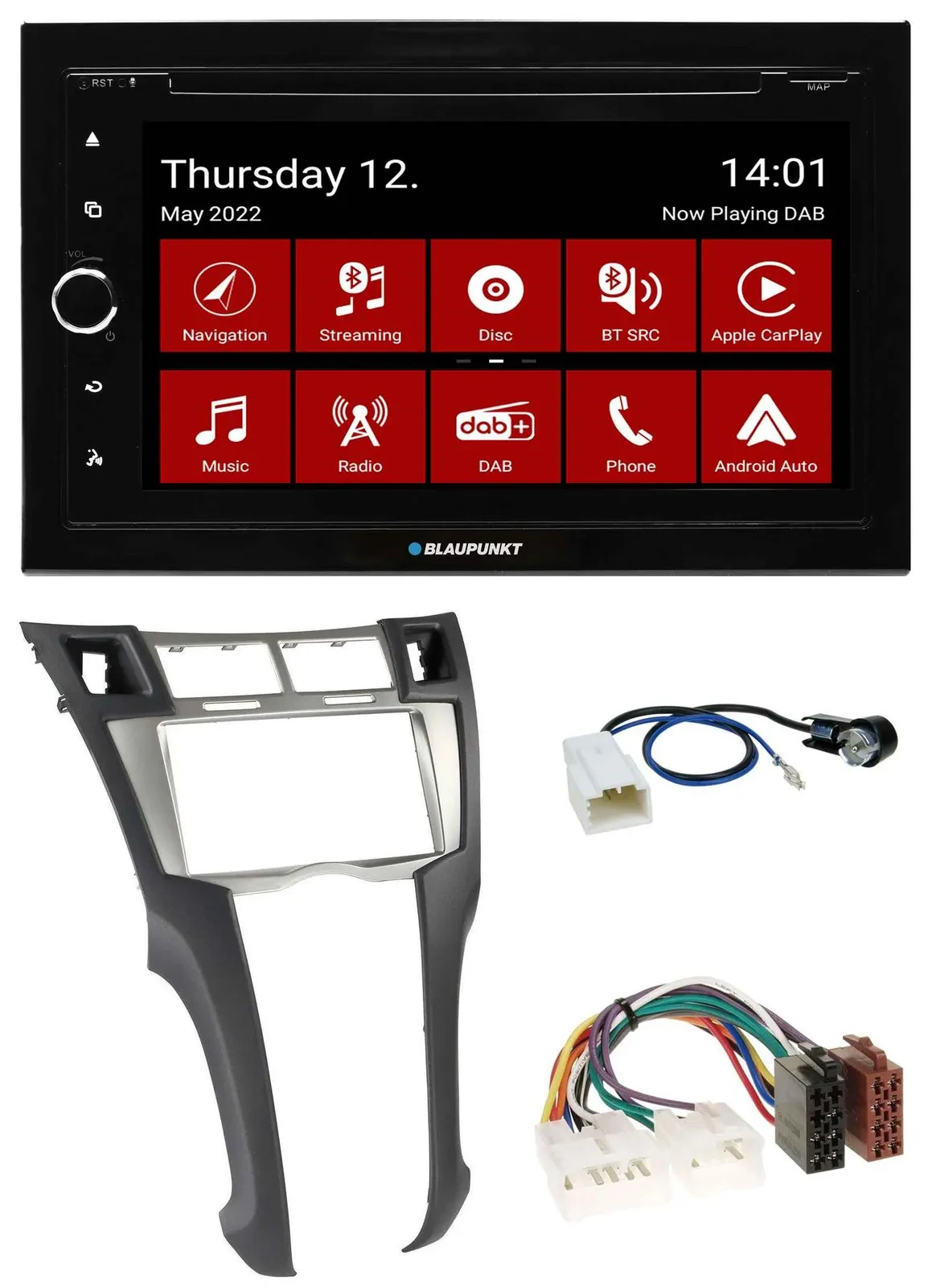 Blaupunkt MP3 DVD Bluetooth DAB 2DIN USB Autoradio für Toyota Yaris (2007-2011)