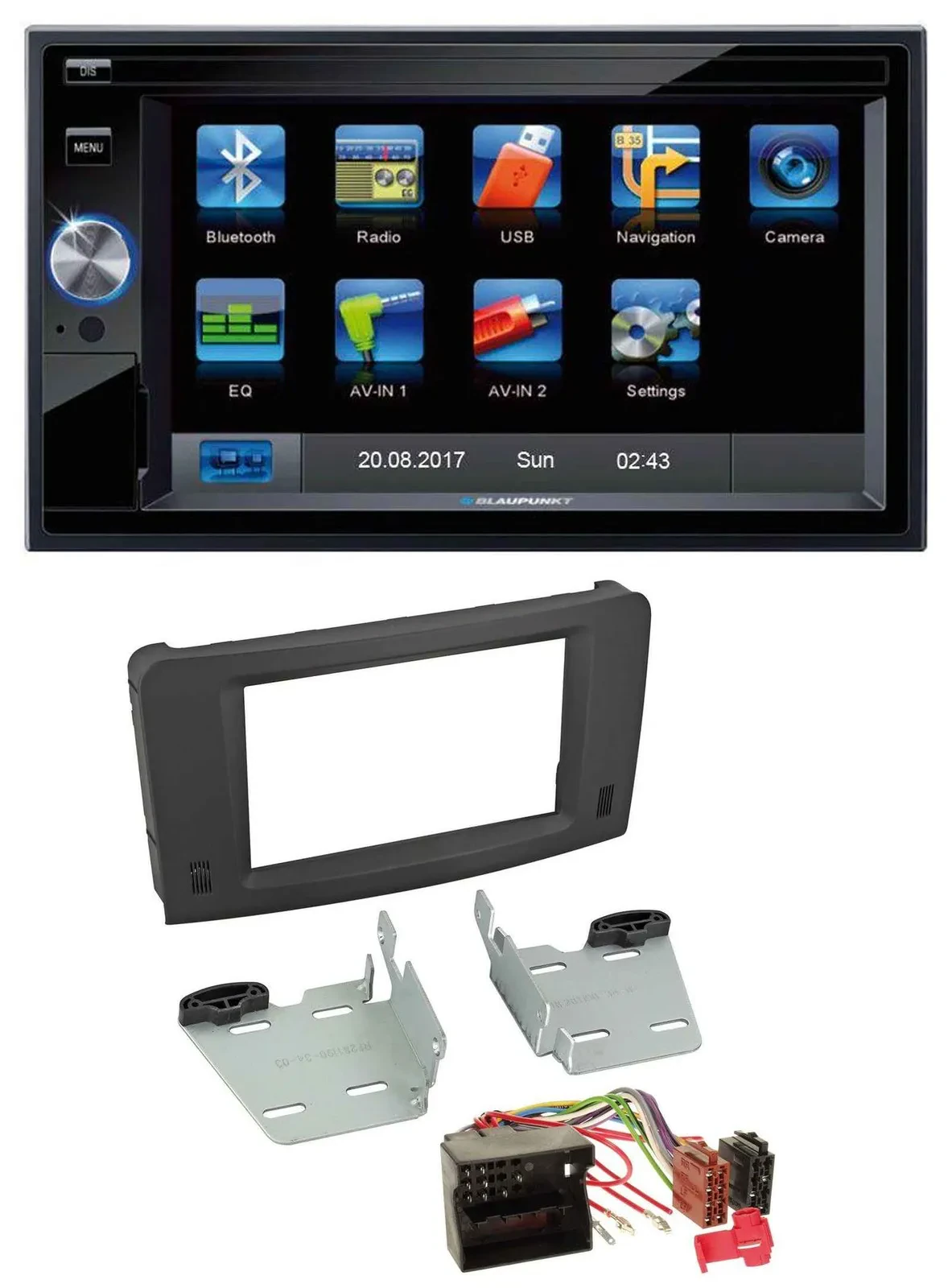Blaupunkt SD Bluetooth 2DIN MP3 USB AUX Autoradio für Mercedes M-Klasse W164 05-