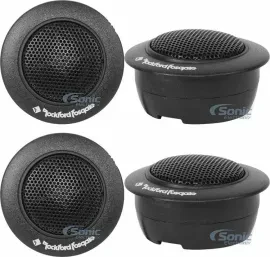 4x Rockford Fosgate PRIME R1T-S 80W 1" Mylar Balanced Dome Car Tweeters Package