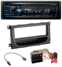 Alpine USB Bluetooth DAB MP3 Autoradio für Ford Mondeo S-Max 07-14 Ablagefach sc