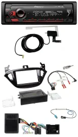 Pioneer DAB USB Lenkrad Bluetooth Autoradio für Opel Adam ab 2013 Corsa E Ablage