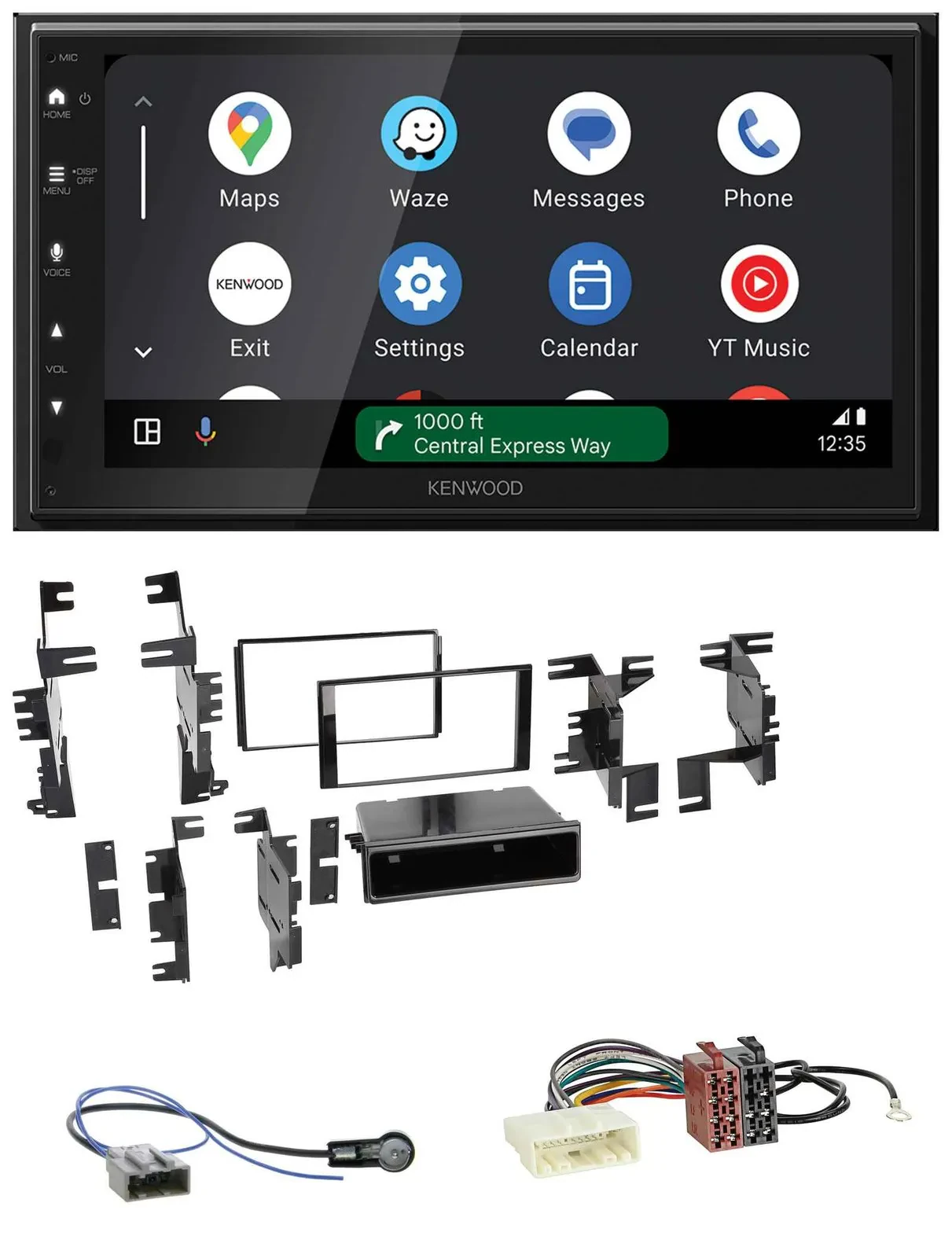 Автомагнитола для Nissan Tiida/Versa (C11) Kenwood 2 DIN, DAB, Bluetooth, USB, MP3