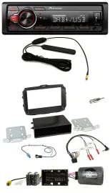 Автомагнитола для Alfa Romeo Giulietta (940) с 2014 Pioneer DAB, 1 DIN, USB, MP3, совместима с кнопками на руле