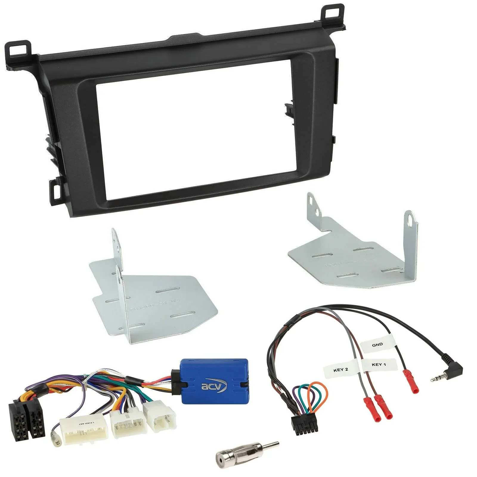 Einbauset Lenkradadapter Doppel DIN Autoradio für Toyota RAV 4 ab 2013