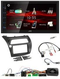 JVC USB Bluetooth Lenkrad DAB 2DIN Autoradio für Honda Civic 2006-2012