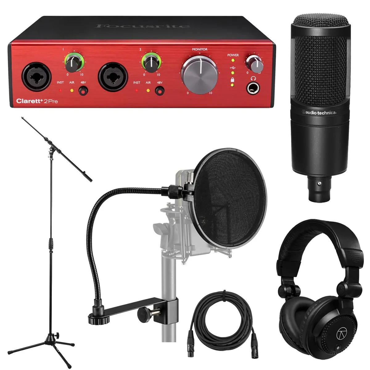 Аудиоинтерфейс Focusrite Clarett+ 2Pre 10 входов / 4 выхода с программным обеспечением