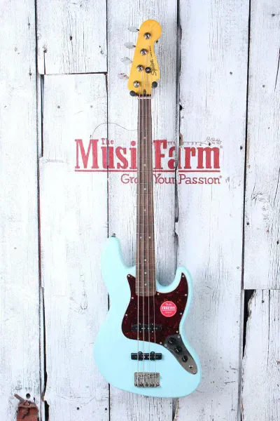 Бас-гитара Squier by Fender Classic Vibe 60s Jazz Bass Daphne Blue