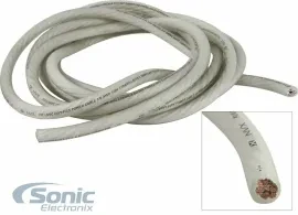 NVX XW0WH20 20 ft. 1/0-Gauge EnvyFlex Power/Ground Wire Cable Frosted White