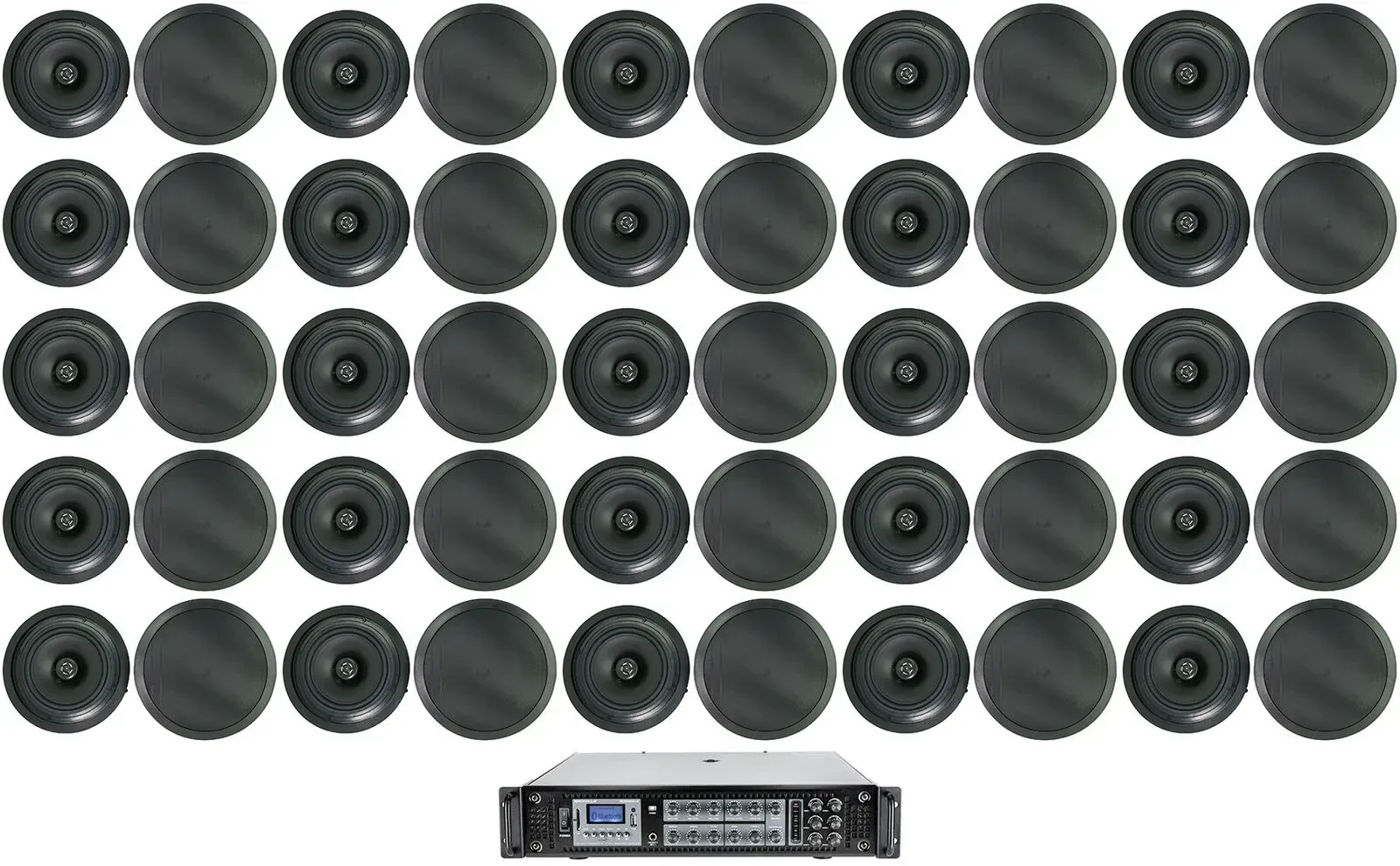 Потолочная акустика Rockville CC80T Black с усилителем (50 штук)